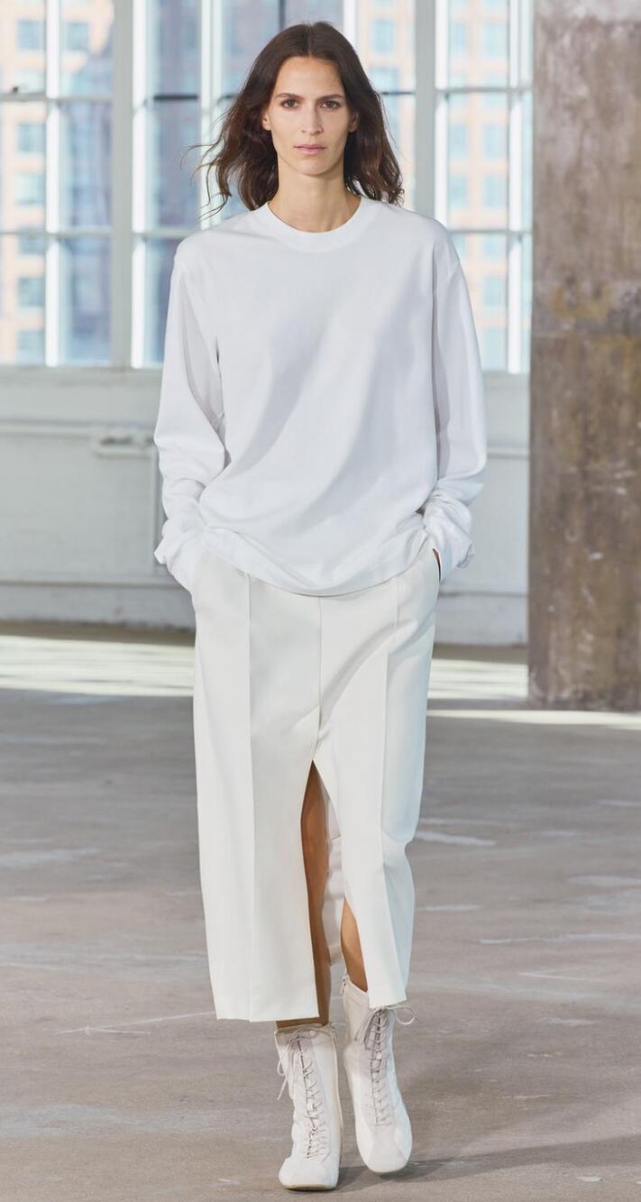 ZARA 2024 Z/W COLLECTION 0014/646 STRAIGHT SKIRT W/SLIT VANILLA SMALL 4 6
